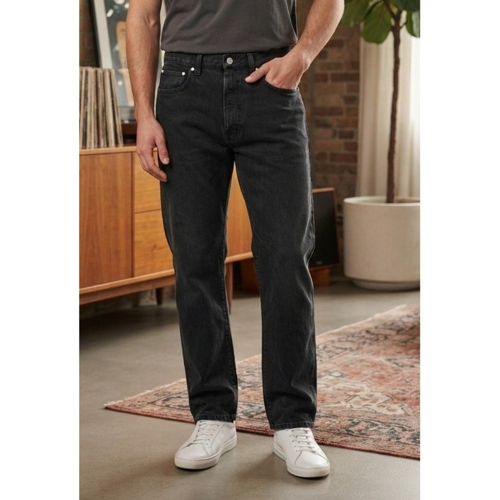 Vintage Calvin Klein Denim Jeans Men's 31 Faded Black Straight Leg 100% Cotton